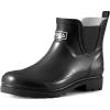 imageHISEA Womens Short Rubber Rain Boots Waterproof Chelsea Garden Boots for Ladies with Comfort Insole Stylish Ankle Rain Shoes Outdoor Work Booties