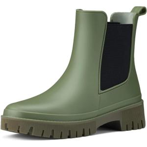 imageHISEA Chelsea Rain Boots Women Ankle Garden Boots for Women Short Rubber Boot OutdoorGreen