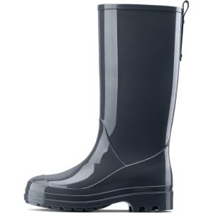 imageHISEA Rain Boots for Women Waterproof Garden Boots Knee High Rain Shoes with Comfort Insole NonSlip Seamless Tall Rain BootsGrey