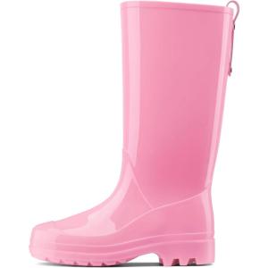 imageHISEA Rain Boots for Women Waterproof Garden Boots Knee High Rain Shoes with Comfort Insole NonSlip Seamless Tall Rain BootsLight Pink