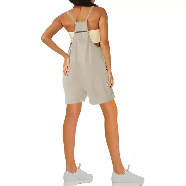 CHARTOU Casual Romper for Women Summer Short Jumpsuit Sleeveless Strappy Harem Pants Cargo Overalls Pocket