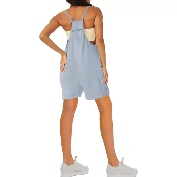 CHARTOU Casual Romper for Women Summer Short Jumpsuit Sleeveless Strappy Harem Pants Cargo Overalls Pocket