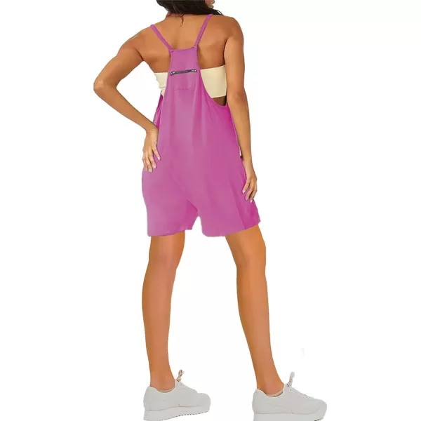 CHARTOU Casual Romper for Women Summer Short Jumpsuit Sleeveless Strappy Harem Pants Cargo Overalls Pocket