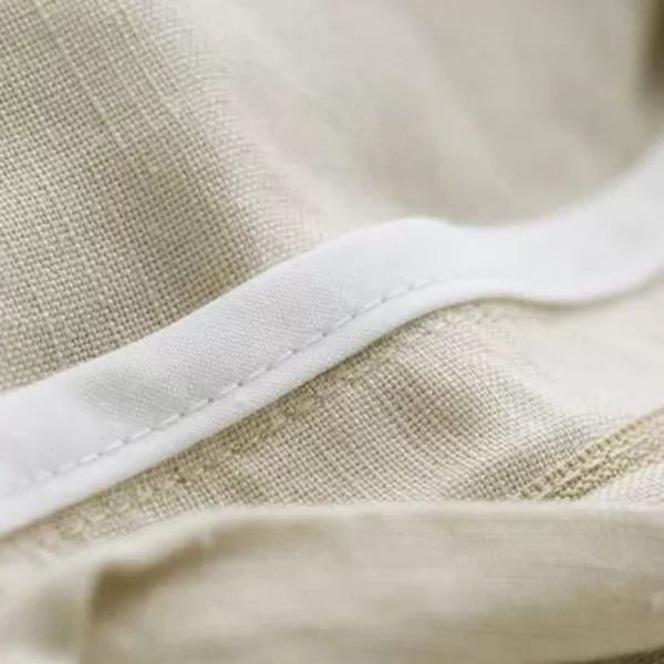 CHARTOU Man's Summer Casual Stretched Waist Loose Fit Linen Beach Pants