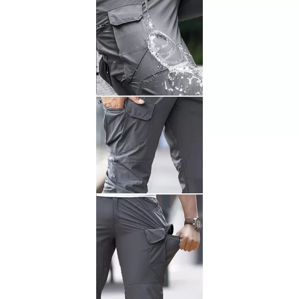 CHARTOU Men Quick Dry Hiking Pants Sweatpants Lightweight Waterproof Joggers with Pockets Outdoor Stretch