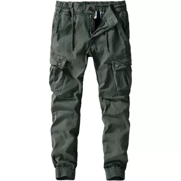 CHARTOU Men Stretch Waist Cargo Pants Work Pants Lightweight Outdoor Tactical Jogger Pants Pocket
