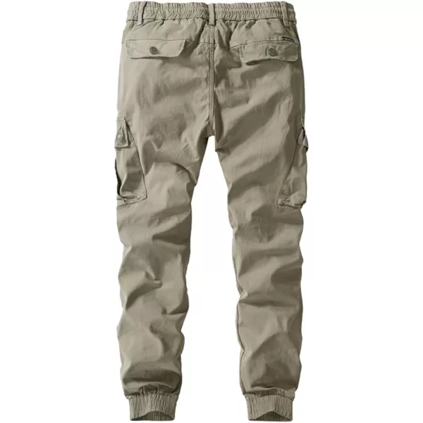 CHARTOU Men Stretch Waist Cargo Pants Work Pants Lightweight Outdoor Tactical Jogger Pants Pocket