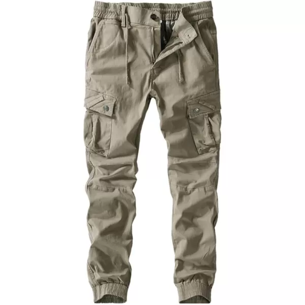 CHARTOU Men Stretch Waist Cargo Pants Work Pants Lightweight Outdoor Tactical Jogger Pants Pocket