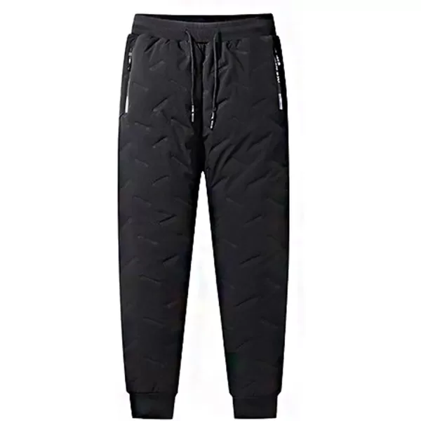 CHARTOU Men Thermal Sherpa Fleece Lined Pants Work Jogger Sweatpants Casual Warm Winter Solid Pants Outdoor