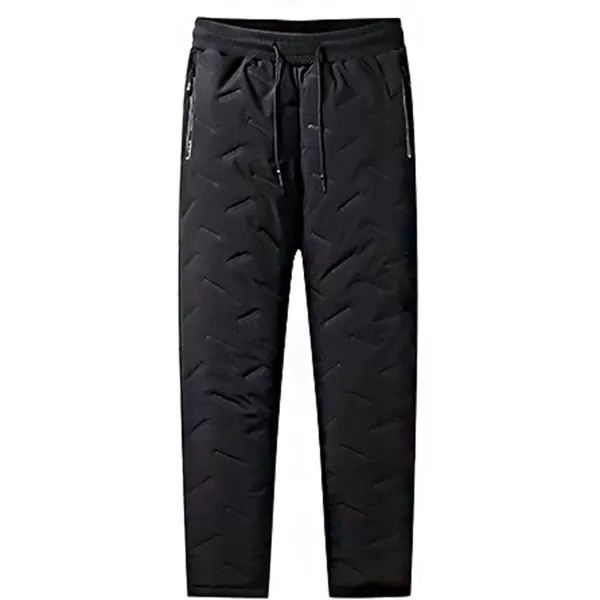 CHARTOU Men Thermal Sherpa Fleece Lined Pants Work Jogger Sweatpants Casual Warm Winter Solid Pants Outdoor