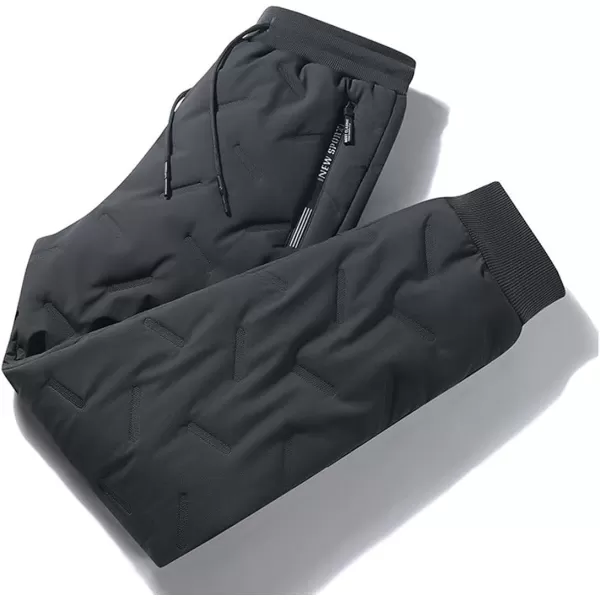 CHARTOU Men Thermal Sherpa Fleece Lined Pants Work Jogger Sweatpants Casual Warm Winter Solid Pants Outdoor