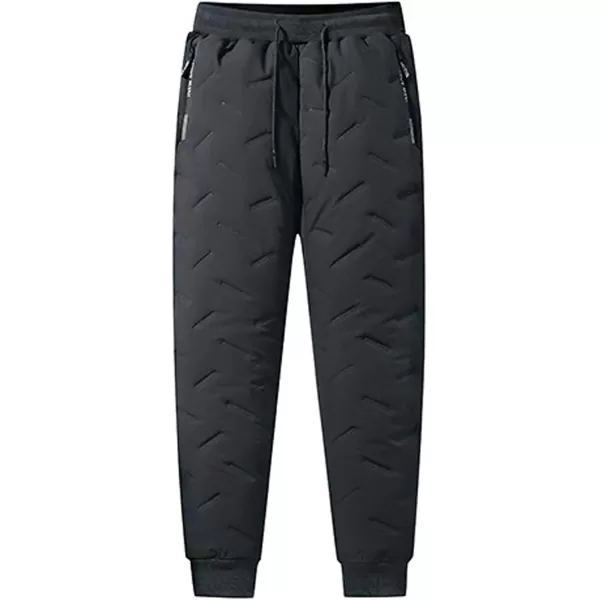 CHARTOU Men Thermal Sherpa Fleece Lined Pants Work Jogger Sweatpants Casual Warm Winter Solid Pants Outdoor