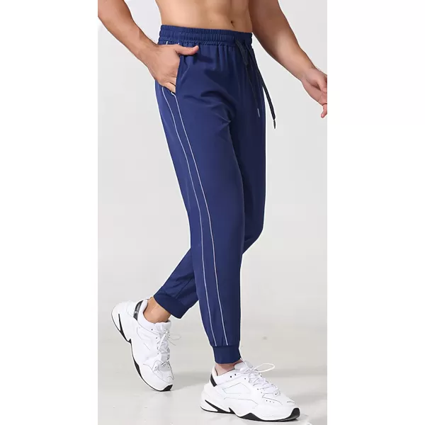 CHARTOU Men's Athletic Drawstring Waist Quick Dry Durable Stripe Fitness Jogger Track Pants