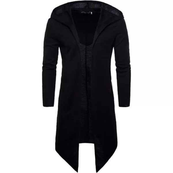 CHARTOU Men's Standard Fit Hooded Long Sleeve Irregular Open Front Cardigan Cape