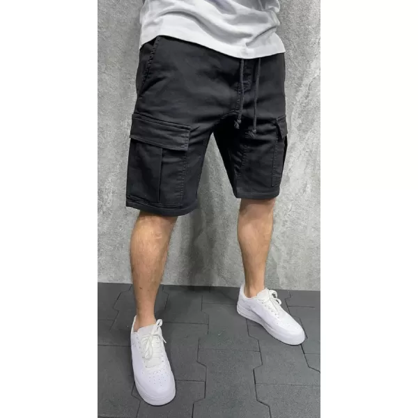 CHARTOU Men's Summer Lightweight Drawstring Waist Multi-Pocket Cargo Walk Shorts