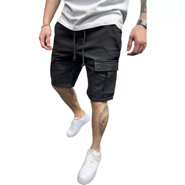 CHARTOU Men's Summer Lightweight Drawstring Waist Multi-Pocket Cargo Walk Shorts