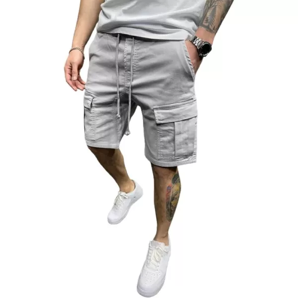 CHARTOU Men's Summer Lightweight Drawstring Waist Multi-Pocket Cargo Walk Shorts