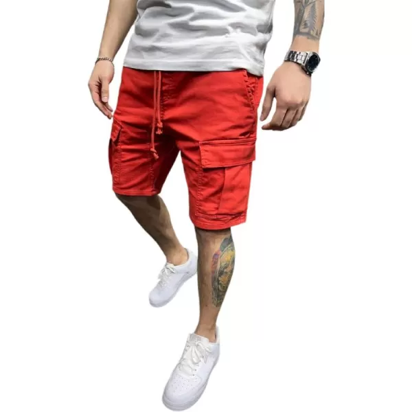 CHARTOU Men's Summer Lightweight Drawstring Waist Multi-Pocket Cargo Walk Shorts