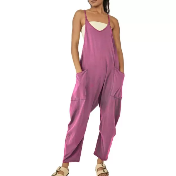 CHARTOU Women Baggy Sleeveless Slip Jumpsuit Loose Long Romper Harem Pants Overalls Dungaree Outfit Pocket