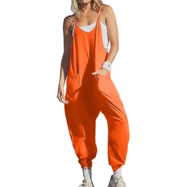 CHARTOU Women Baggy Sleeveless Slip Jumpsuit Loose Long Romper Harem Pants Overalls Dungaree Outfit Pocket