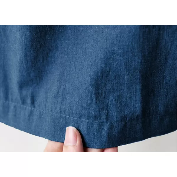 CHARTOU Women Elastic Waist Wide Leg Capris Cropped Denim Pants Jeans Palazzo Culottes with Pocket