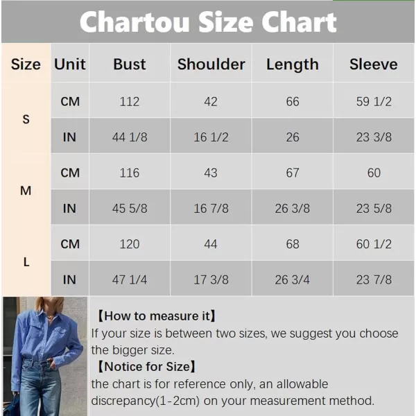 CHARTOU Women Striped Button Down Shirt Lightweight Long Sleeve Stripe Shoulder Pad Collared Chambray Shirt