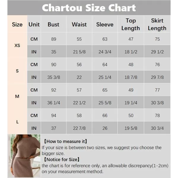CHARTOU Women Two Piece Sweater Skirt Set Outfits Knit Sweater Top Pullover Knitted Slit Bodycon Pencil Skirt