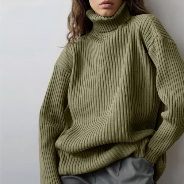 CHARTOU Women's 2 Piece Sweater Set Ribbed Turtleneck Pullover Sweater Top Bodycon Skinny Sweater Skirt Outfits