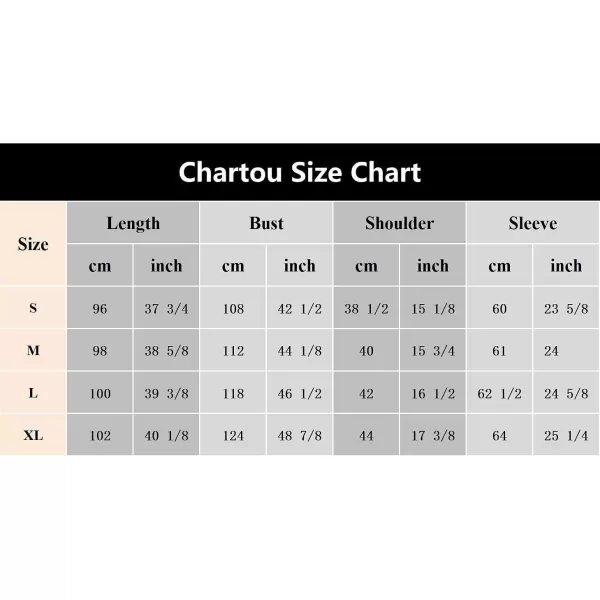 CHARTOU Women's Casual Open Front Knit Cardigan Notch Lapel Long Sweater Trench Coat