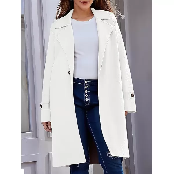 CHARTOU Women's Casual Open Front Knit Cardigan Notch Lapel Long Sweater Trench Coat