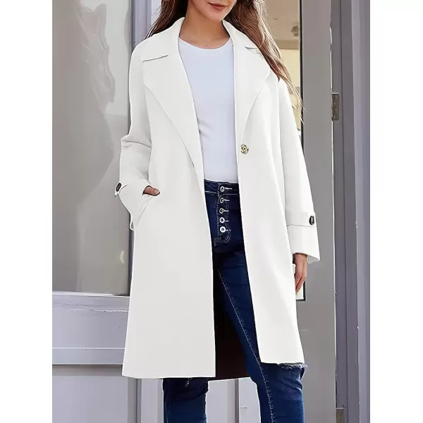 CHARTOU Women's Casual Open Front Knit Cardigan Notch Lapel Long Sweater Trench Coat