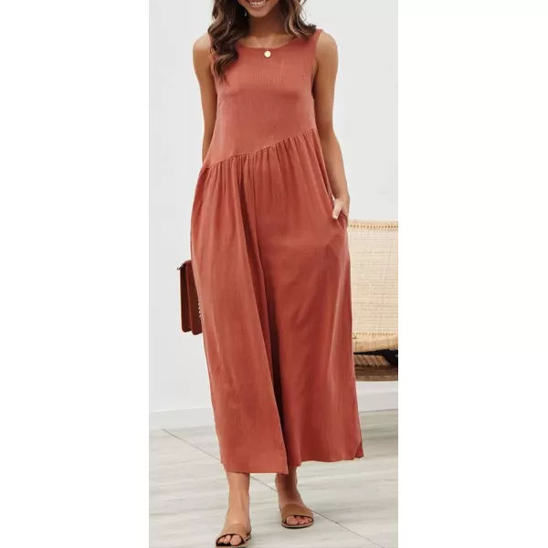 CHARTOU Women's Casual Sleeveless Wide Leg Pant Jumpsuit Backless Ruffle Beach Palazzo Tank Romper