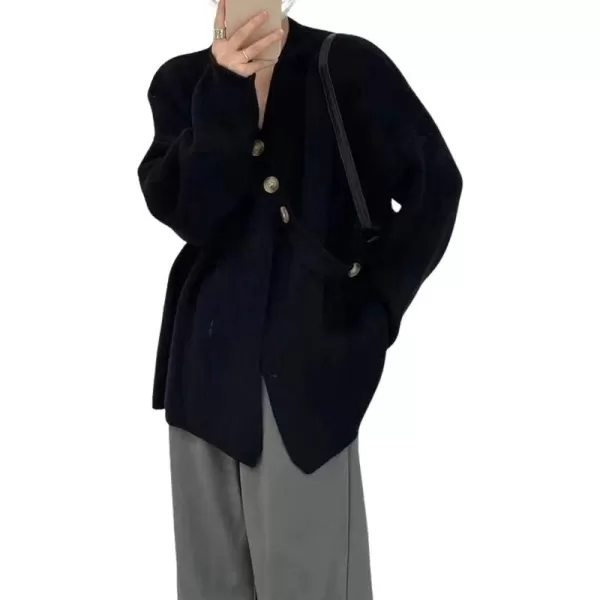 CHARTOU Women's Chic Irregular Wrap Open Front Cardigan Loose Fit Sweater
