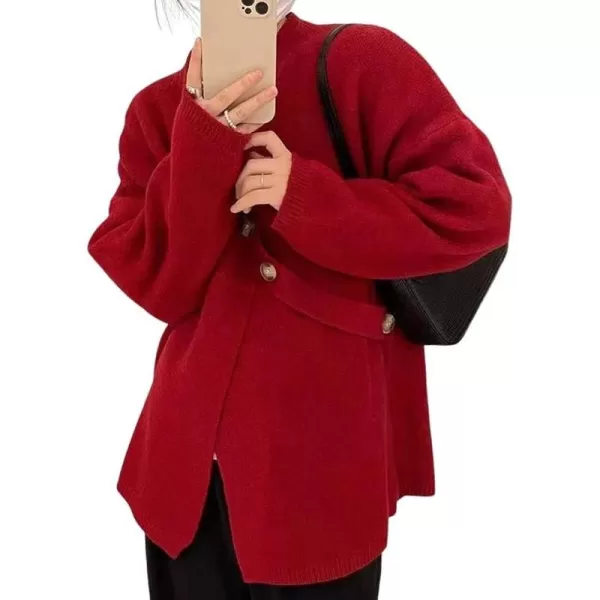 CHARTOU Women's Chic Irregular Wrap Open Front Cardigan Loose Fit Sweater