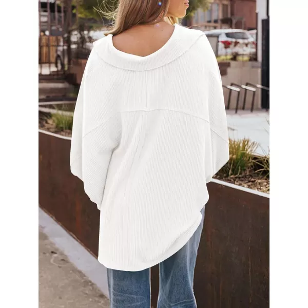 CHARTOU Women's Fall Casual Polo Collared Long Sleeve Oversized T-Shirt Tunic Tops