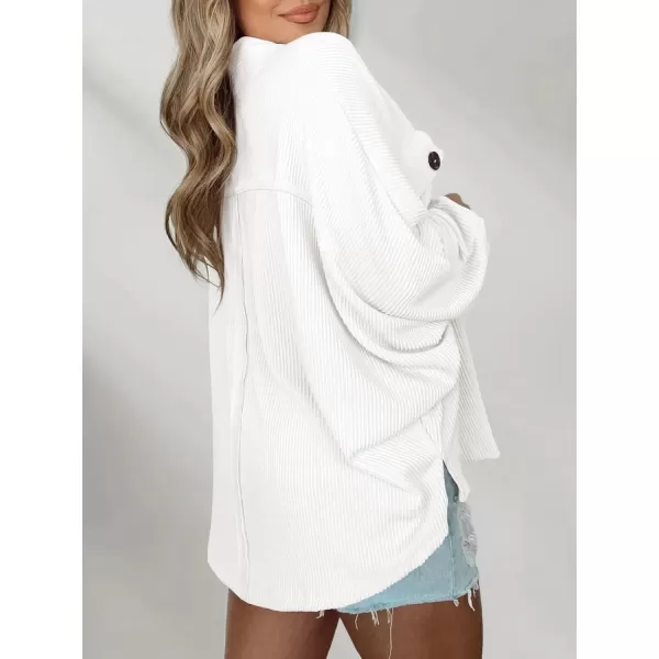 CHARTOU Women's Fall Casual Polo Collared Long Sleeve Oversized T-Shirt Tunic Tops
