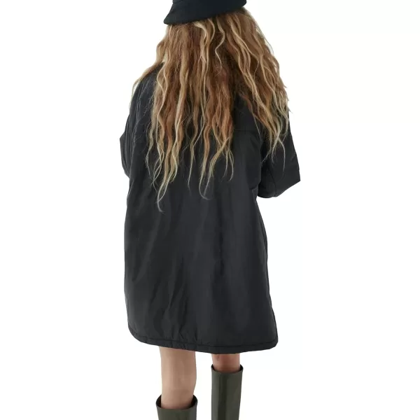 CHARTOU Women's Insulated Padded Quilted Button Down Shirt Jacket Overcoat with Pocket