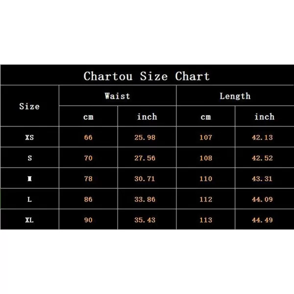 CHARTOU Women's Lightweight Elastic High Waist Plaid Ruffled Maxi Full Length Swing Skirt )