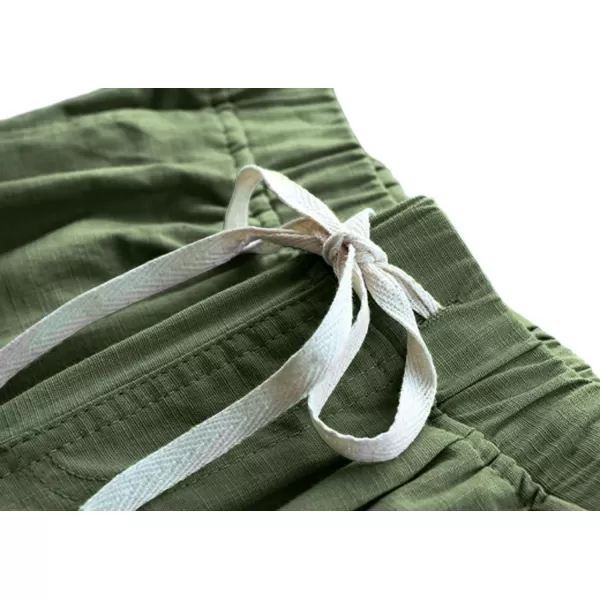CHARTOU Women's Modest Loose Elastic-Waisted Bermuda Drawstring Casual Shorts