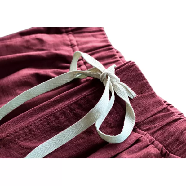 CHARTOU Women's Modest Loose Elastic-Waisted Bermuda Drawstring Casual Shorts