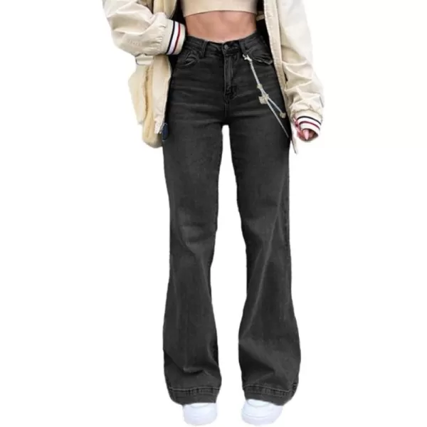 CHARTOU Women's Stretchy High Waist Bell Bottoms Flared Y2k Denim Jeans Pants