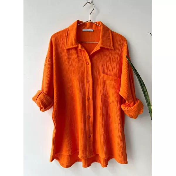 CHARTOU Women's Summer 2 Piece Outfit Sets Oversized Blouse Drawstring Shorts Sweatsuit