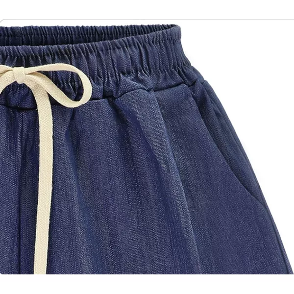 CHARTOU Women's Summer Casual Drawstring Waisted Linen Clothing Shorts