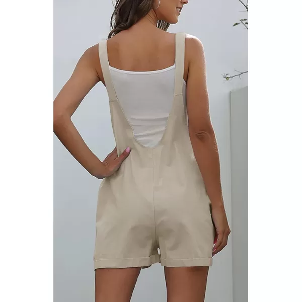 CHARTOU Women's Summer Straps Backless Loose Romper Jumpsuit Short Overalls