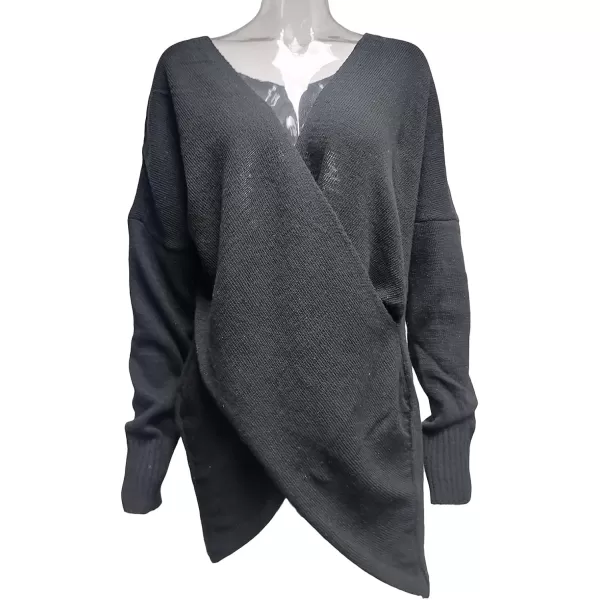 CHARTOU Women's Trendy V Neck Crisscross Knitted Sweater Pullover Knitwear