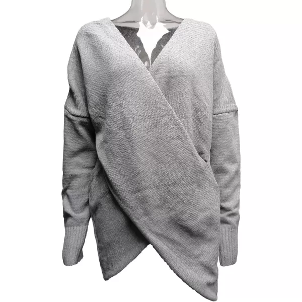 CHARTOU Women's Trendy V Neck Crisscross Knitted Sweater Pullover Knitwear