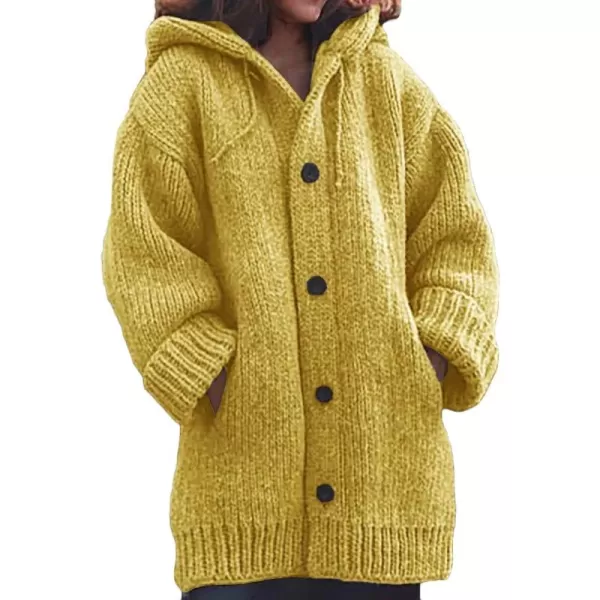 CHARTOU Women's Winter Hoodies Oversized Chunky Knit Cardigan Sweater Outwear