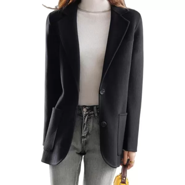 CHARTOU Women's Wool Blend Tailored Collar Single Breasted Business Pea Coat