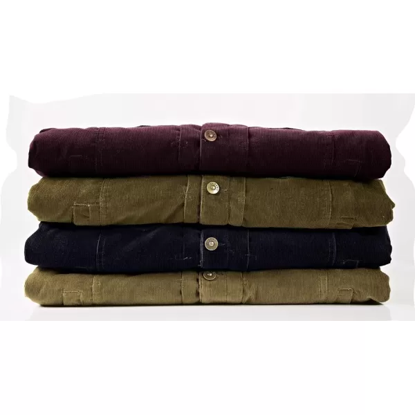 CHARTOU Men's Vintage Button-Front Slim Fit Corduroy Denim Jacket