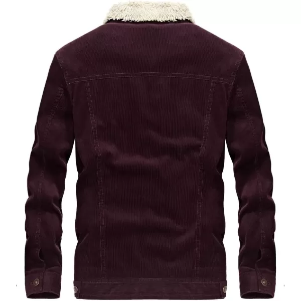CHARTOU Men's Vintage Button-Front Slim Fit Corduroy Denim Jacket